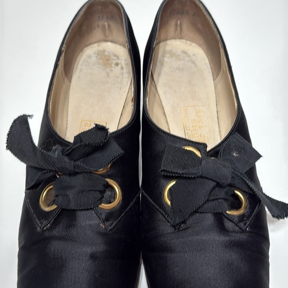 Vintage Rare Del Arte Shoes Satin Ballet Style Heels - Picture 17 of 17